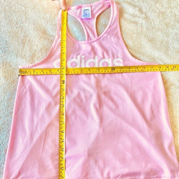 ADIDAS Pink Relaxed Sleeveless Open Back Tank Top - Picture 10 of 16